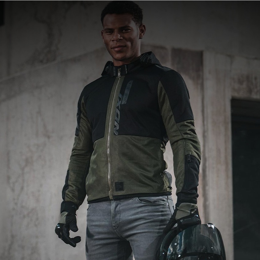 Geaca (jacheta) motociclete barbati Urban Ixon vara model Park Air MS culoare: khaki/negru, S