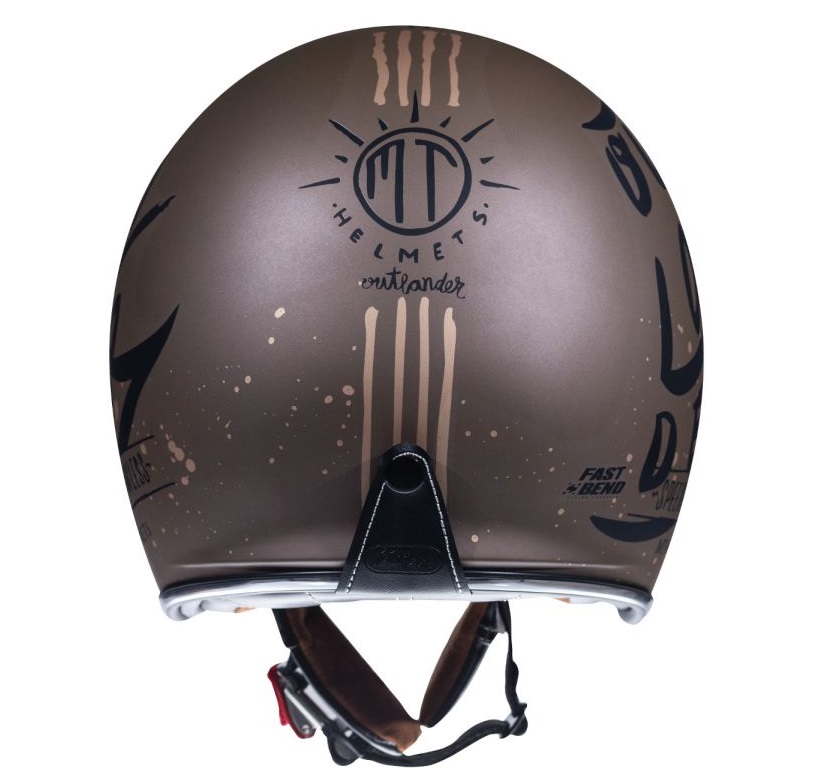Casca open face motociclete MT Le Mans 2 SV Outlander A0 maro mat (ochelari soare integrati) - Maro mat, XS