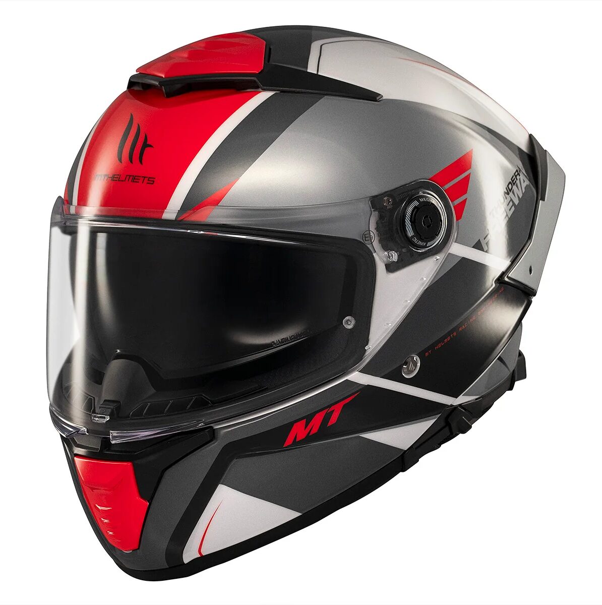 Casca integrala MT Thunder 4 SV Freeway A5 gri lucios (ochelari soare integrati) - tip viziera: MT-V-28B - Gri lucios, XS (53/54cm)
