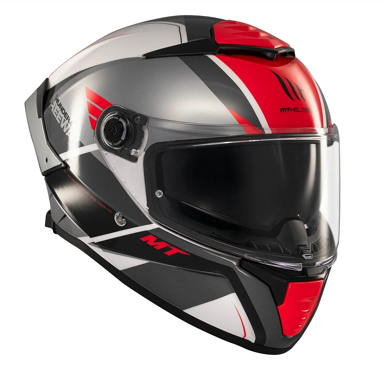 Casca integrala MT Thunder 4 SV Freeway A5 gri lucios (ochelari soare integrati) - tip viziera: MT-V-28B - Gri lucios, S (55/56cm)