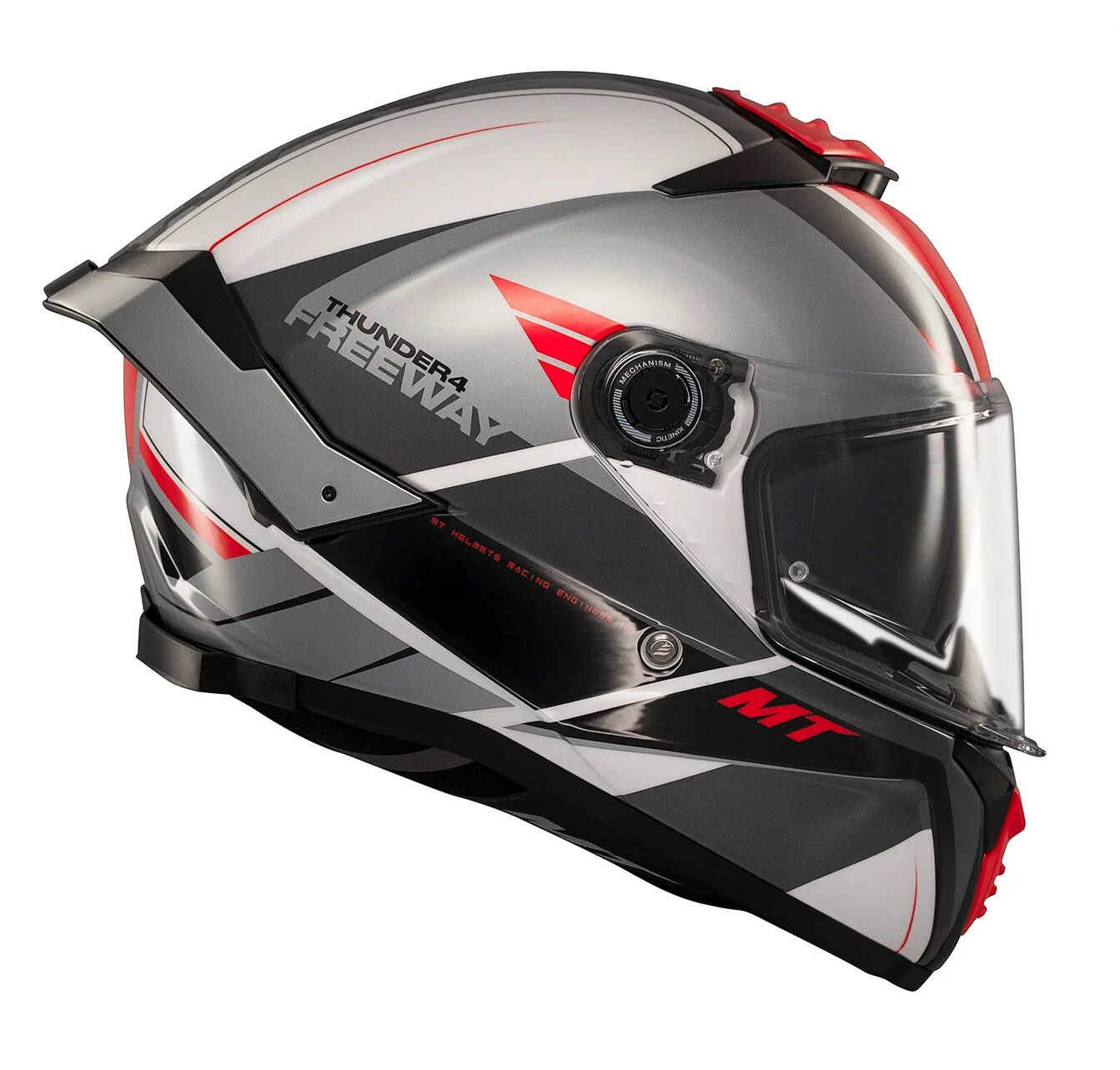 Casca integrala MT Thunder 4 SV Freeway A5 gri lucios (ochelari soare integrati) - tip viziera: MT-V-28B - Gri lucios, S (55/56cm)