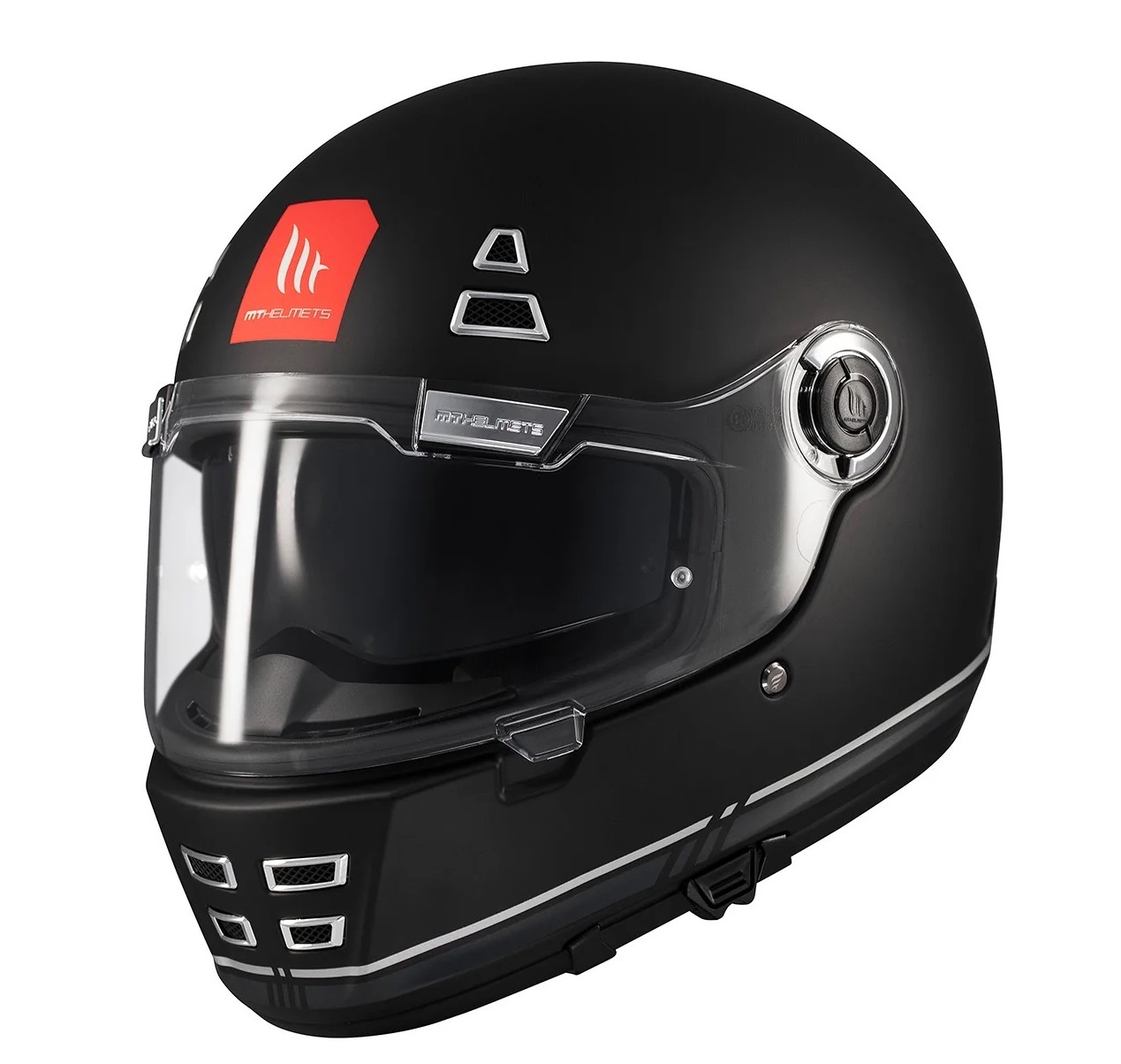 Casca integrala MT Jarama SV B2 negru mat - model Retro - Cafe Racer (ochelari soare integrati) - tip viziera: MT-V-32 - Negru mat, XXL (63/64cm)
