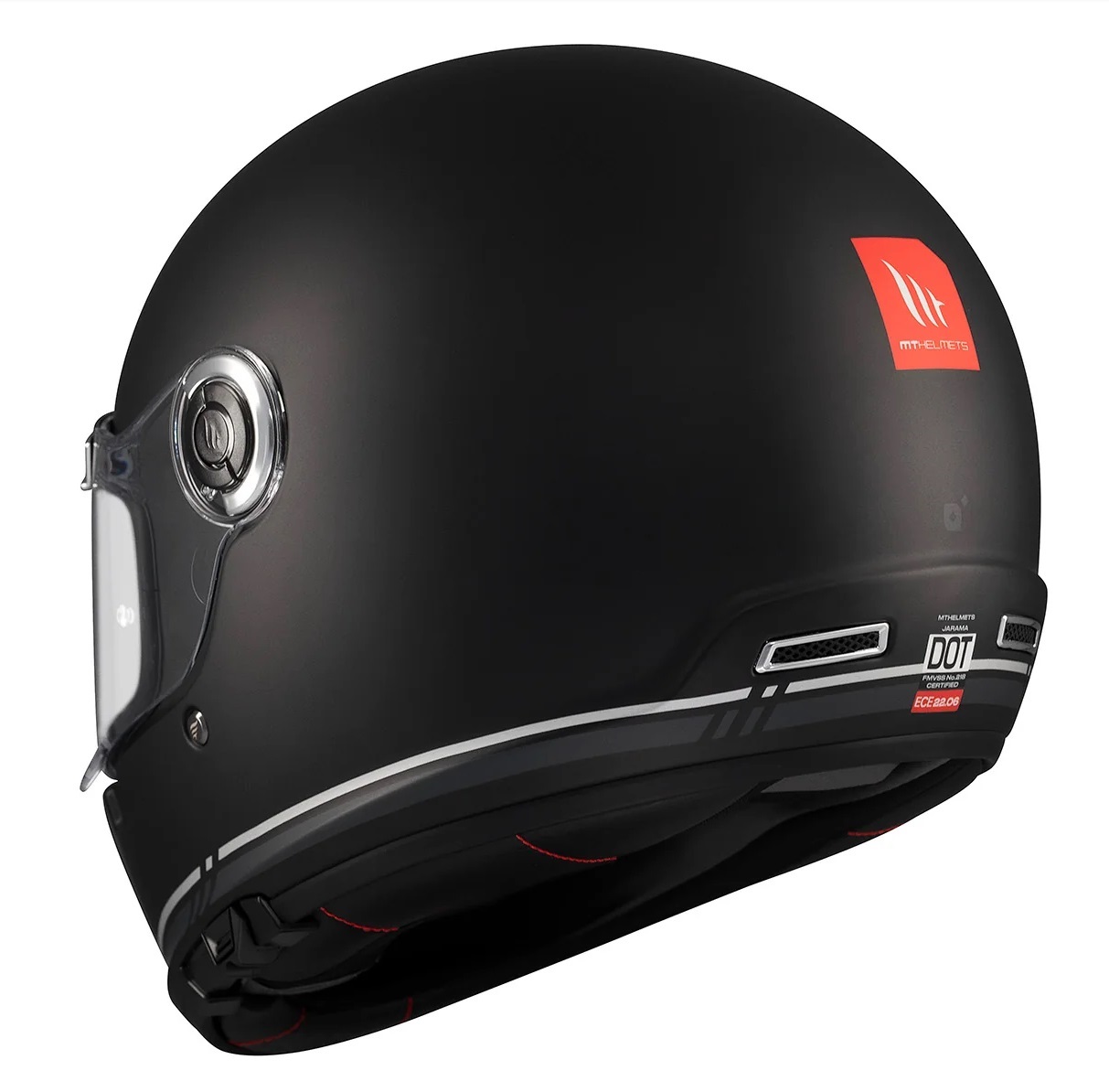Casca integrala MT Jarama SV B2 negru mat - model Retro - Cafe Racer (ochelari soare integrati) - tip viziera: MT-V-32 - Negru mat, XXL (63/64cm)