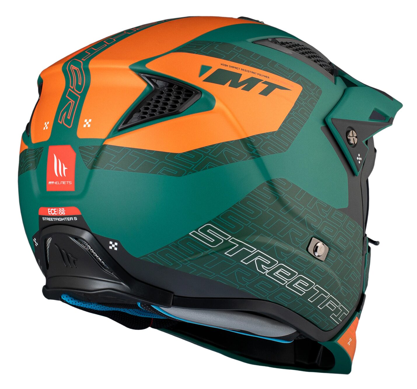 Casca MT Streetfighter SV S Totem C6 verde mat (ochelari soare integrati) - masca (protectie) barbie si cozoroc detasabile - omologare noua ECE 22.06 - Verde mat, M (57/58cm)