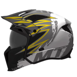 Casca MT Streetfighter SV S Tackle B2 gri mat (ochelari soare integrati) - masca (protectie) barbie si cozoroc detasabile - omologare noua ECE 22.06 - Gri mat, S (55/56cm)