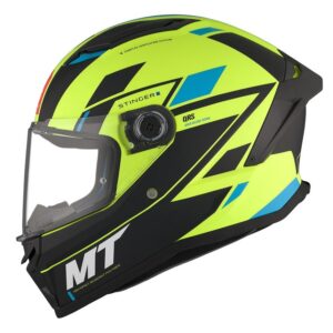 Casca integrala MT Stinger 2 Zivze C3 galben fluor mat - tip viziera: MT-V-28B - punctaj maxim SHARP Test – 5 stele - Galben fluor mat, XL (61/62cm)