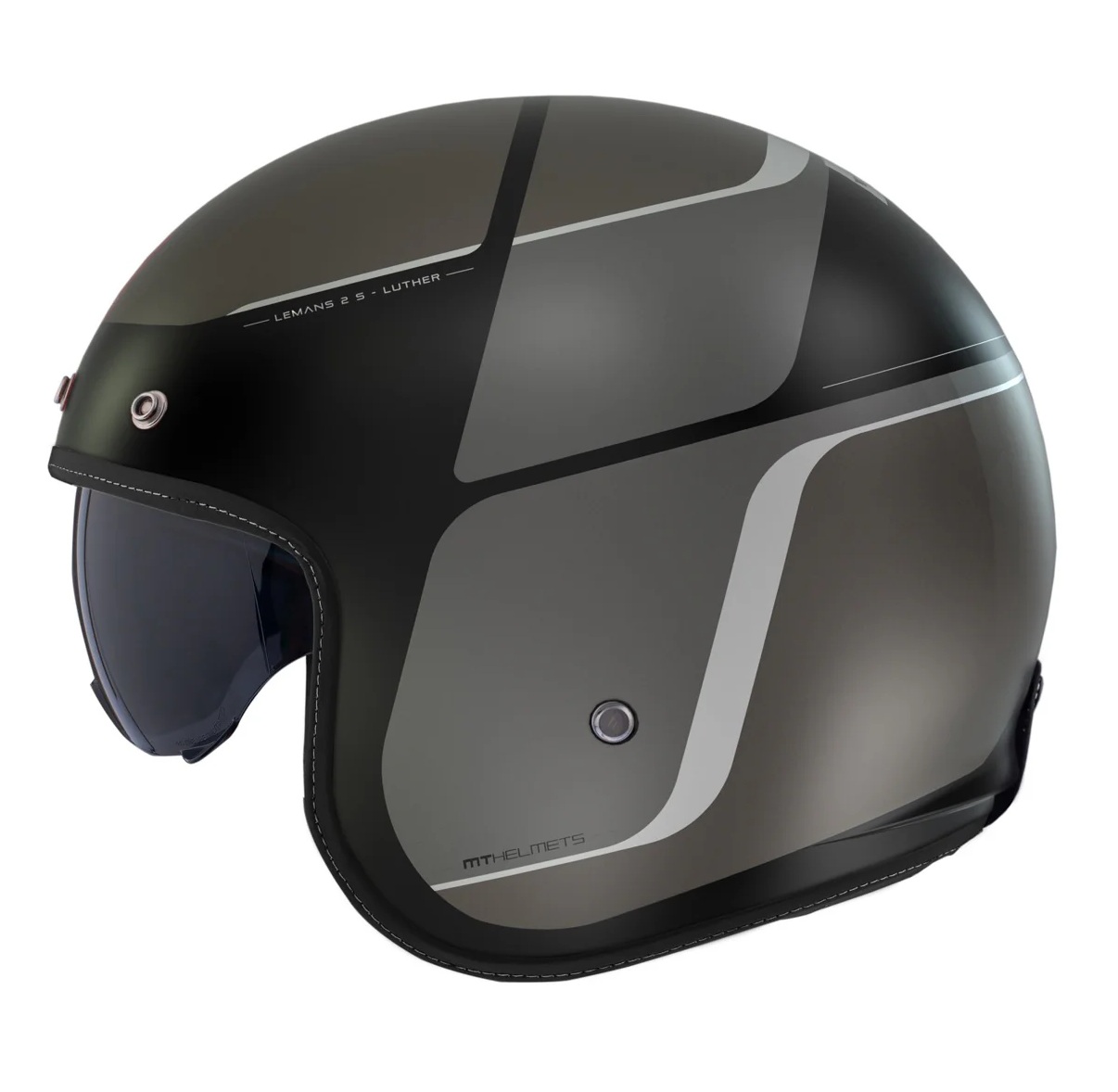 Casca open face motociclete MT Le Mans 2 S SV Luther B12 gri mat (ochelari soare integrati) - omologare noua ECE 22.06 - Gri mat, M (57/58cm)
