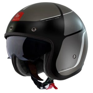Casca open face motociclete MT Le Mans 2 S SV Luther B12 gri mat (ochelari soare integrati) - omologare noua ECE 22.06 - Gri mat, S (55/56cm)