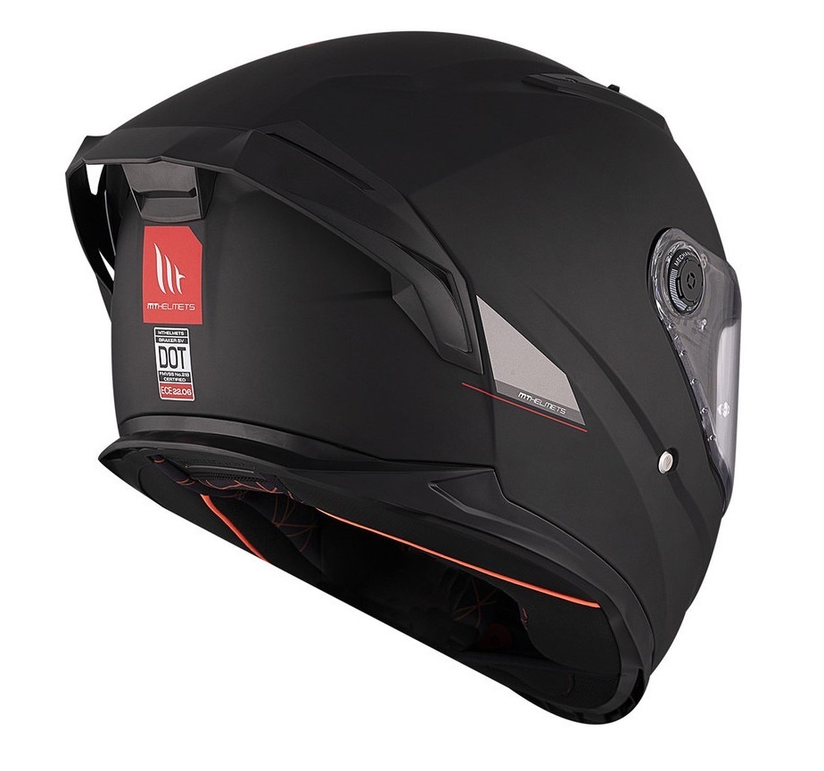 Casca integrala MT Braker SV A1 negru mat (ochelari soare integrati) - tip viziera: MT-V-28B - DKS435 - punctaj maxim SHARP Test - 5 stele - Negru mat, XS (53/54cm)