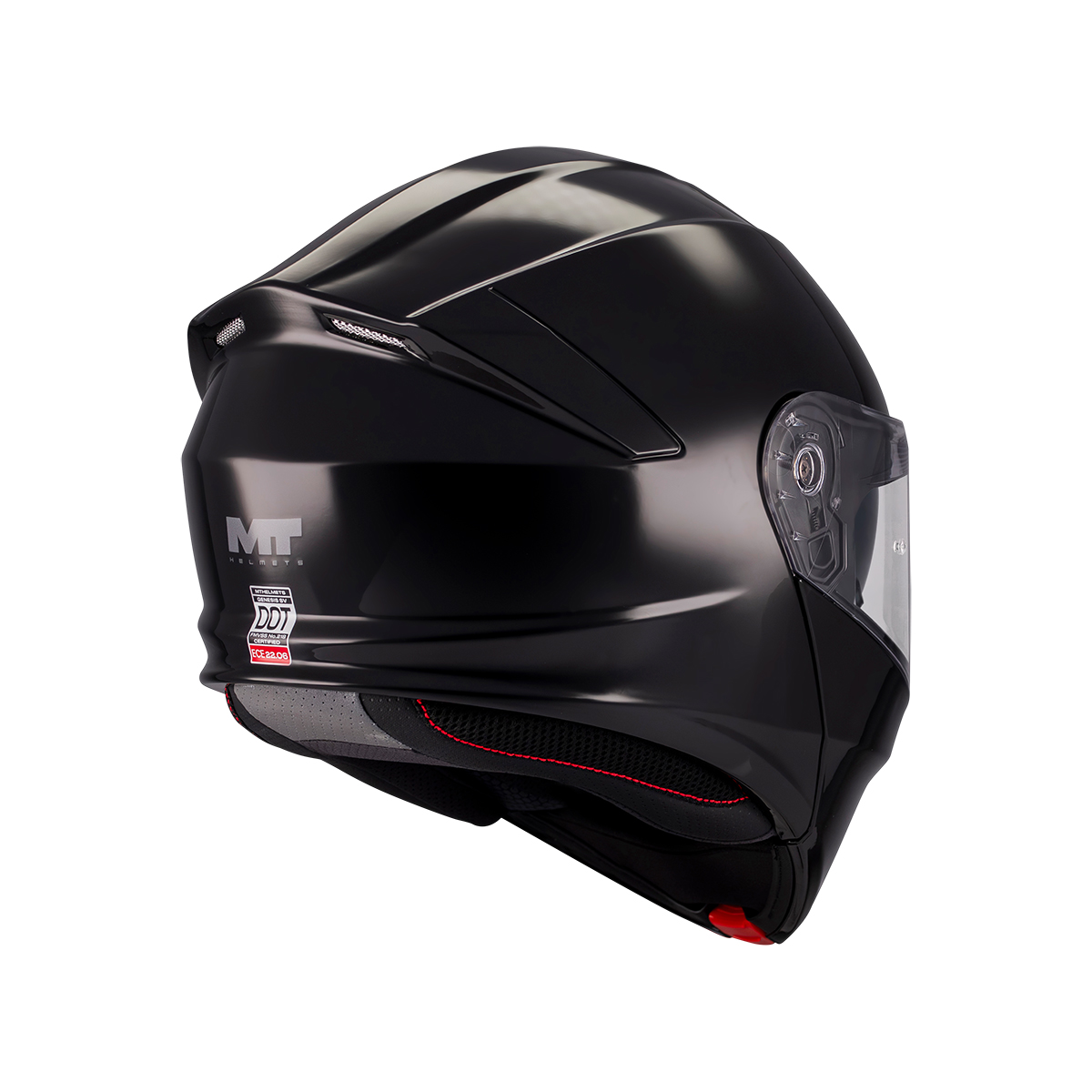 Casca modulabila MT Genesis SV Pure A1 negru lucios Pinlock ready - omologare noua ECE 22.06 - tip viziera: MT-V-25, L
