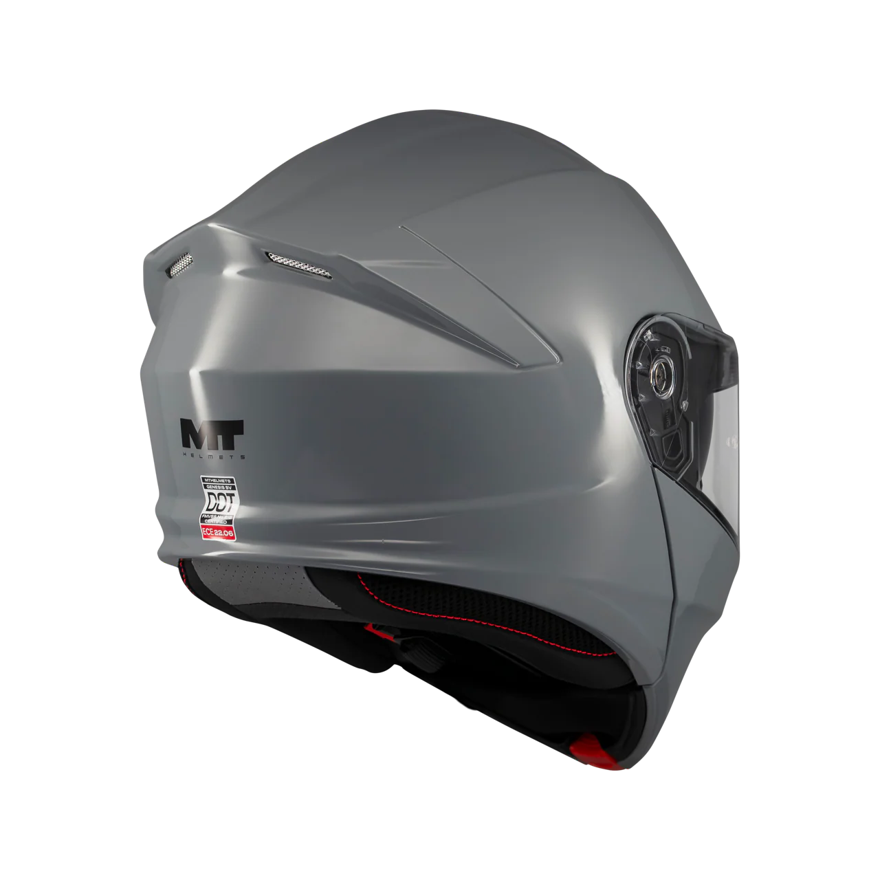 Casca modulabila MT Genesis SV Pure A12 gri lucios Pinlock ready - omologare noua ECE 22.06 - tip viziera: MT-V-25 - Gri lucios, S (55/56cm)