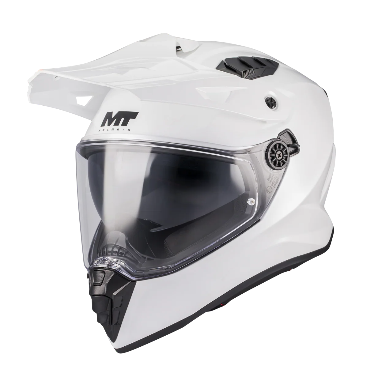 Casca touring/adventure MT model Track SV Pure A0 alb lucios – tip viziera: HS 12 - Alb lucios, L (59/60cm)