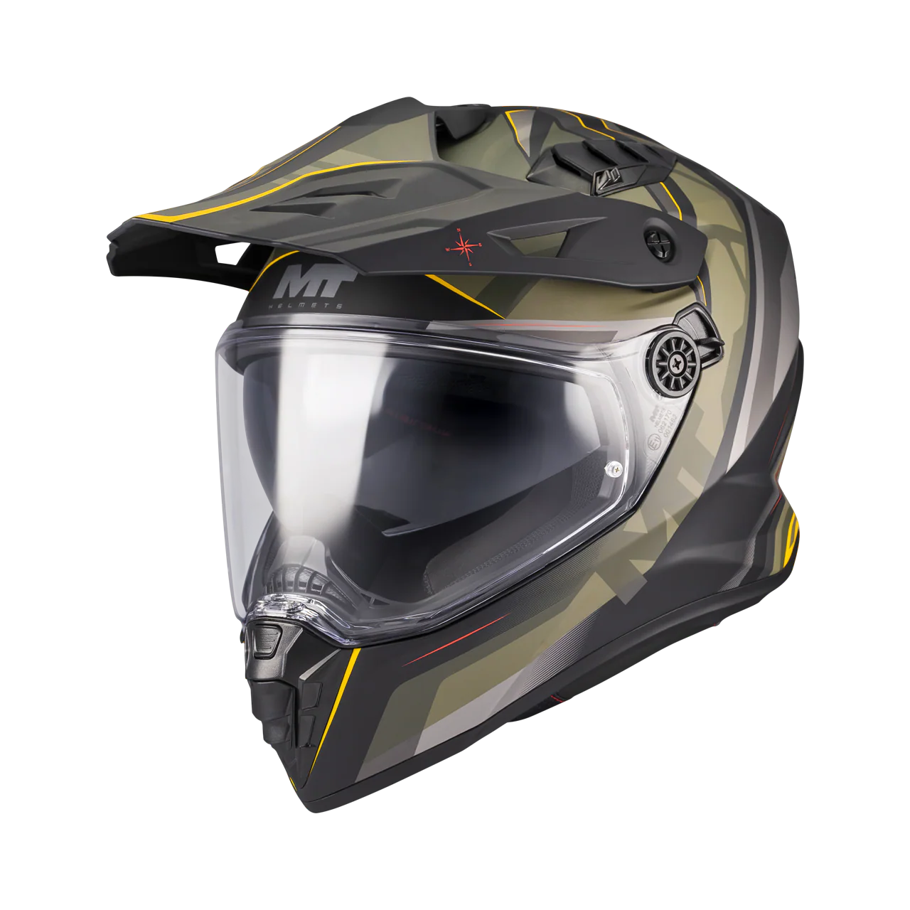 Casca touring/adventure MT model Track SV Questor B6 verde military mat – tip viziera: HS 12 - Verde Military mat, S (55/56cm)