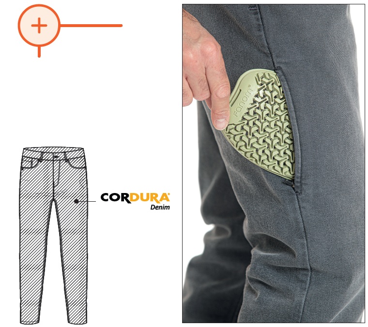 Blugi (jeans) moto barbati Ixon model Alex culoare: negru (Cordura® Denim) - clasa AA - Negru, US30