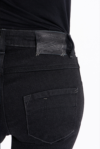 Blugi (jeans) moto femei Ixon model Billie LS culoare: negru (Cordura® Denim) - Slim Fit - clasa AA - Negru, US33