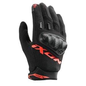 Manusi barbati Roadster vara textil Ixon model Rise TX MS culoare: negru/rosu - degete tactile, S (7/8)