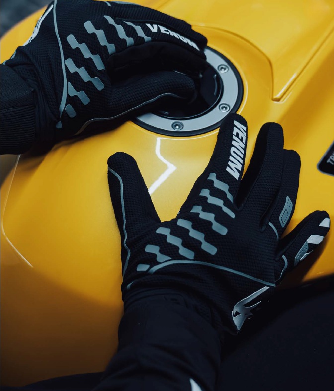 Manusi barbati Roadster vara textil Ixon model Venum Hurry culoare: negru/gri/alb – degete tactile, 3XL (13/14)