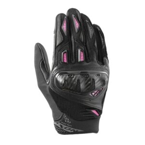 Manusi femei Roadster vara piele/textil Ixon model Rise Air 2 LS culoare: negru/fuchsia - degete tactile - Negru/fuchsia (roz), L (9/10)