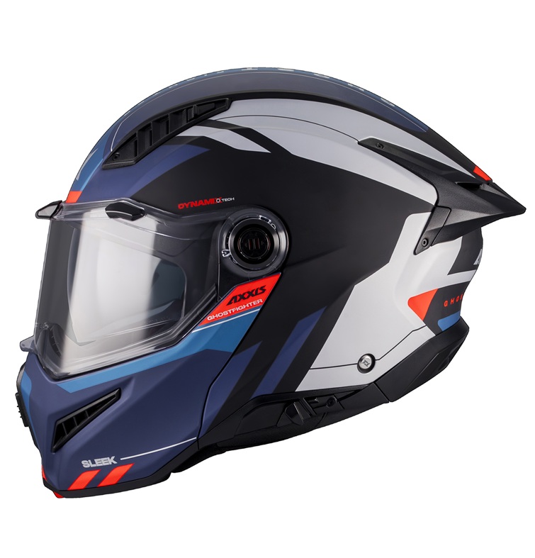Casca modulabila (flip-up) Axxis GhostFighter SV Sleek B7 albastru mat (ochelari soare integrati) Pinlock Ready – tip viziera: MT-V-36 - Albastru mat, XS (53/54cm)