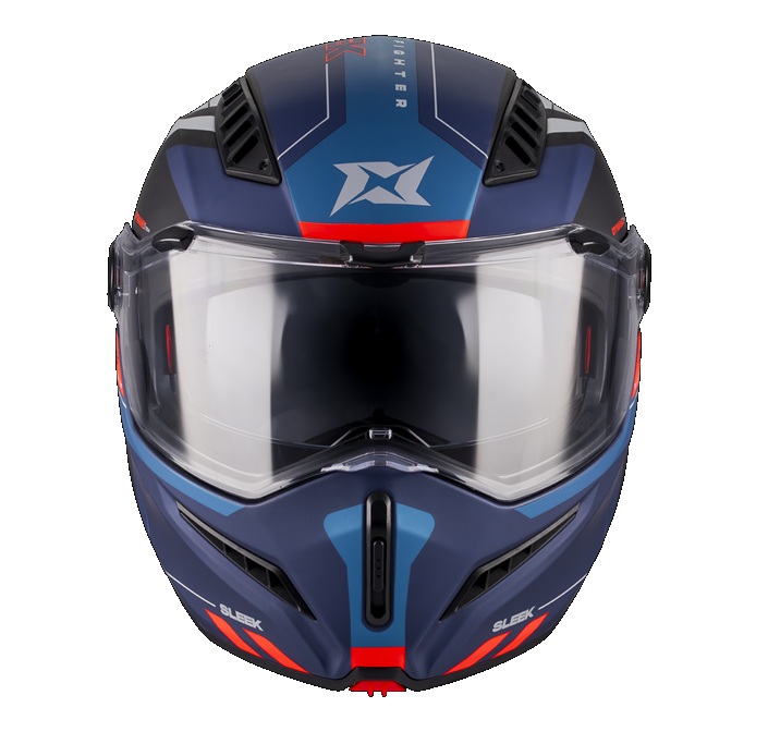 Casca modulabila (flip-up) Axxis GhostFighter SV Sleek B7 albastru mat (ochelari soare integrati) Pinlock Ready – tip viziera: MT-V-36 - Albastru mat, M (57/58cm)
