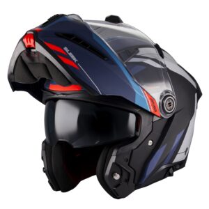 Casca modulabila (flip-up) Axxis GhostFighter SV Sleek B7 albastru mat (ochelari soare integrati) Pinlock Ready – tip viziera: MT-V-36, XL (61/62cm)