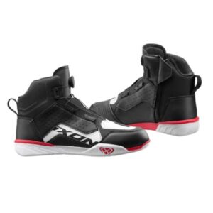 Ghete moto Urban/Roadster barbati All Season Ixon model Vyper WP MS culoare: negru/alb/rosu (100% waterproof), 44
