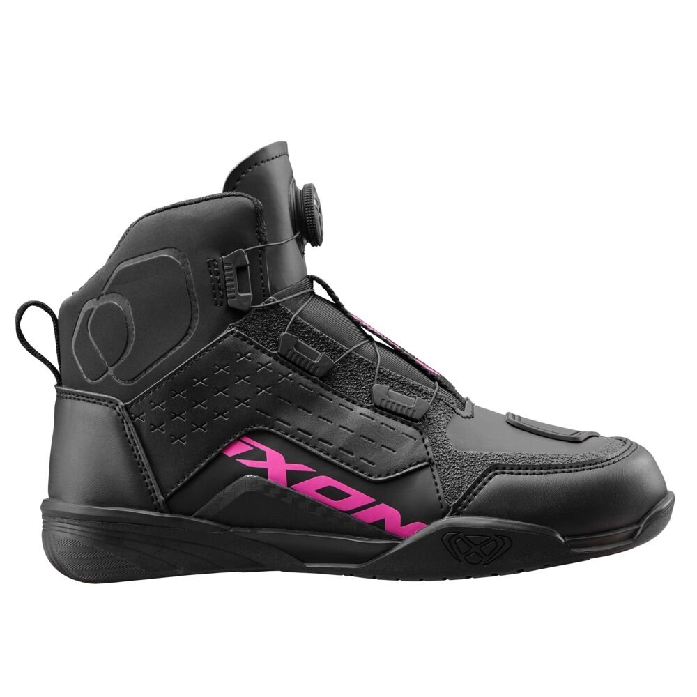 Ghete moto Urban/Roadster femei All Season Ixon model Vyper WP LS culoare: negru/fuchsia (roz) (100% waterproof), 38