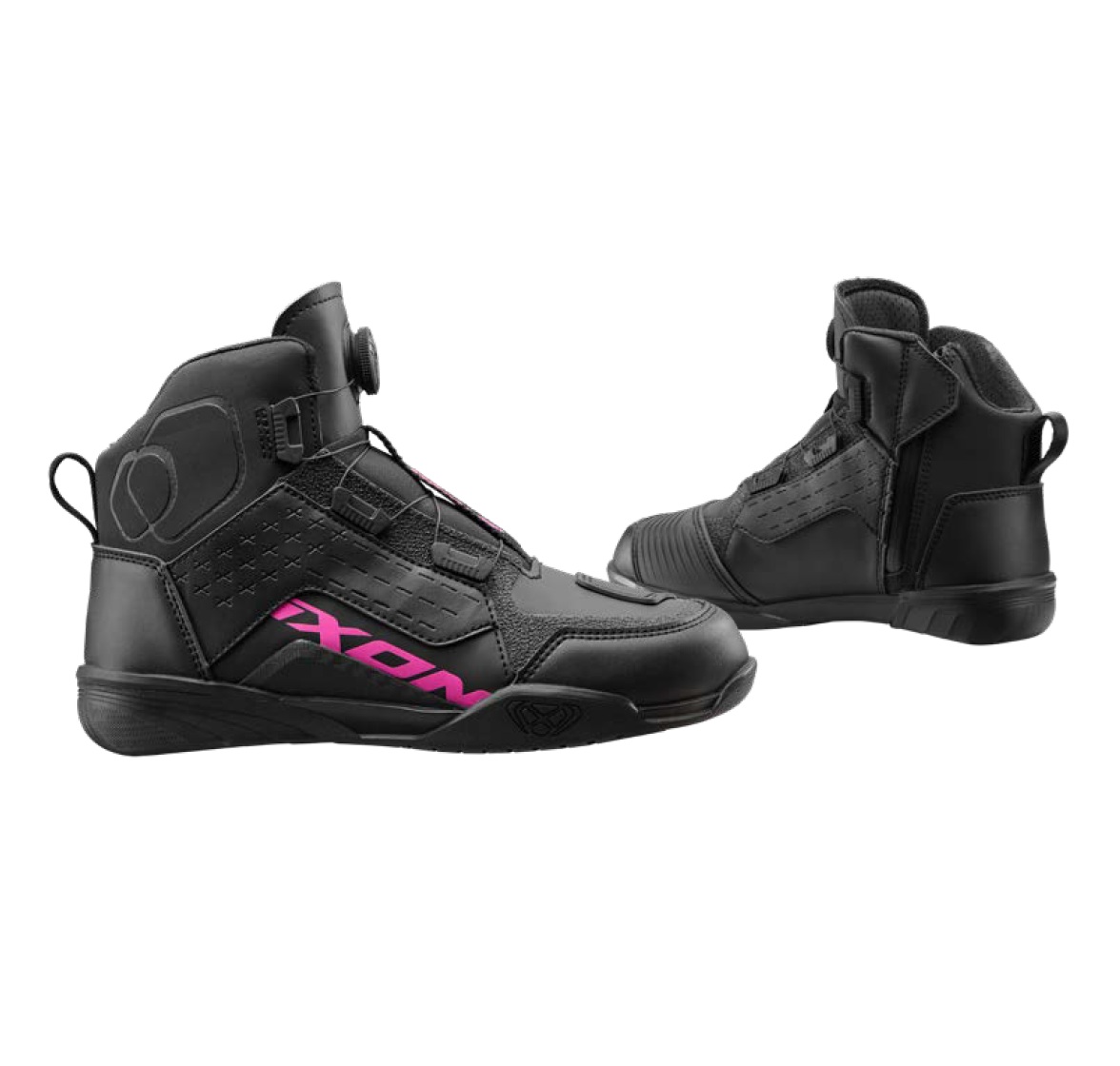 Ghete moto Urban/Roadster femei All Season Ixon model Vyper WP LS culoare: negru/fuchsia (roz) (100% waterproof), 38