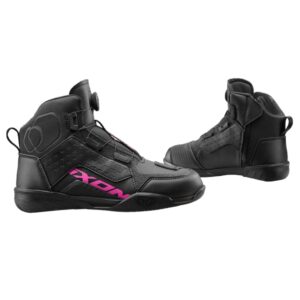 Ghete moto Urban/Roadster femei All Season Ixon model Vyper WP LS culoare: negru/fuchsia (roz) (100% waterproof), 37