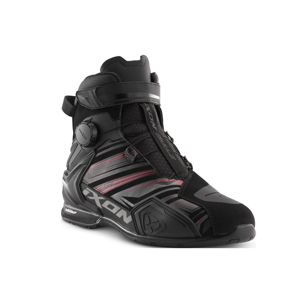 Ghete moto Roadster barbati All Season Ixon model Bull 2 WP ULTRA MS culoare: negru/antracit/rosu (100% waterproof), 46