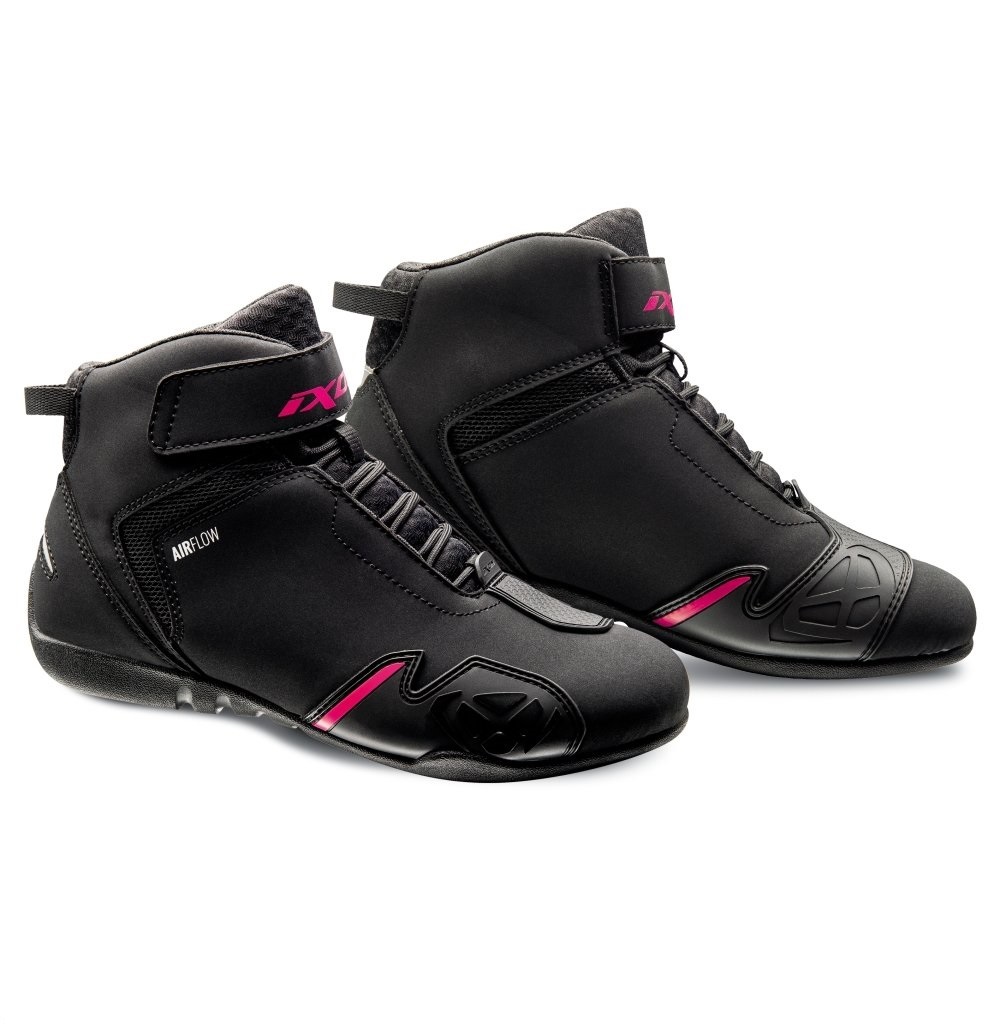 Ghete moto Roadster femei All Season Ixon model Gambler LS culoare: negru/fuchsia (roz), 37