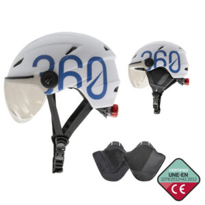Casca GLOOB Urban Alb-Albastru L, cu insertii detasabile