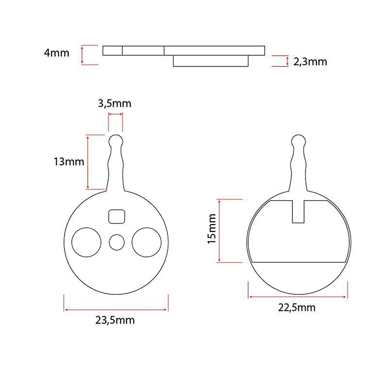 Placuta de frana Ewheel CT010-C, ceramica - set de 2