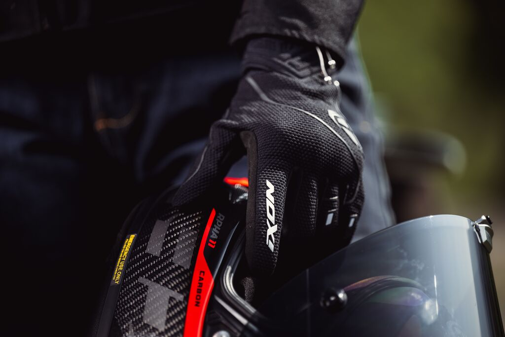 Manusi barbati Roadster vara Ixon model Hurricane 2 MS culoare: negru/alb – degete tactile, S (7/8)