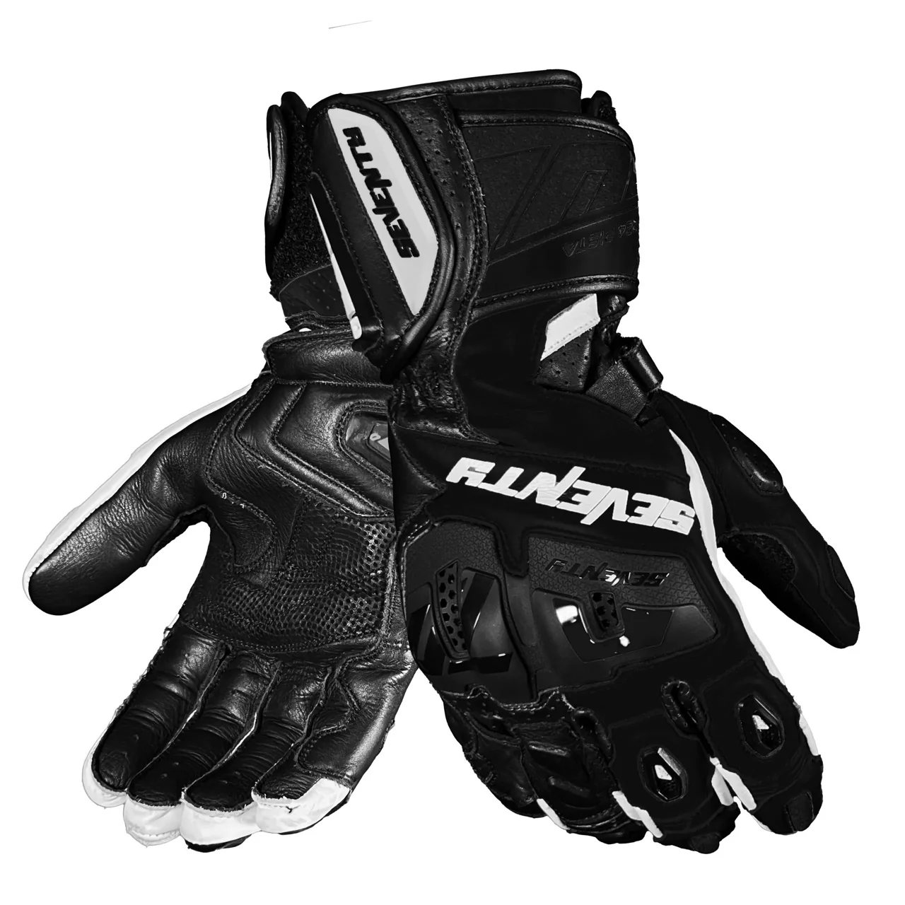 Manusi barbati Racing vara Seventy model SD-R24 Pista negru/alb, S (7 cm)
