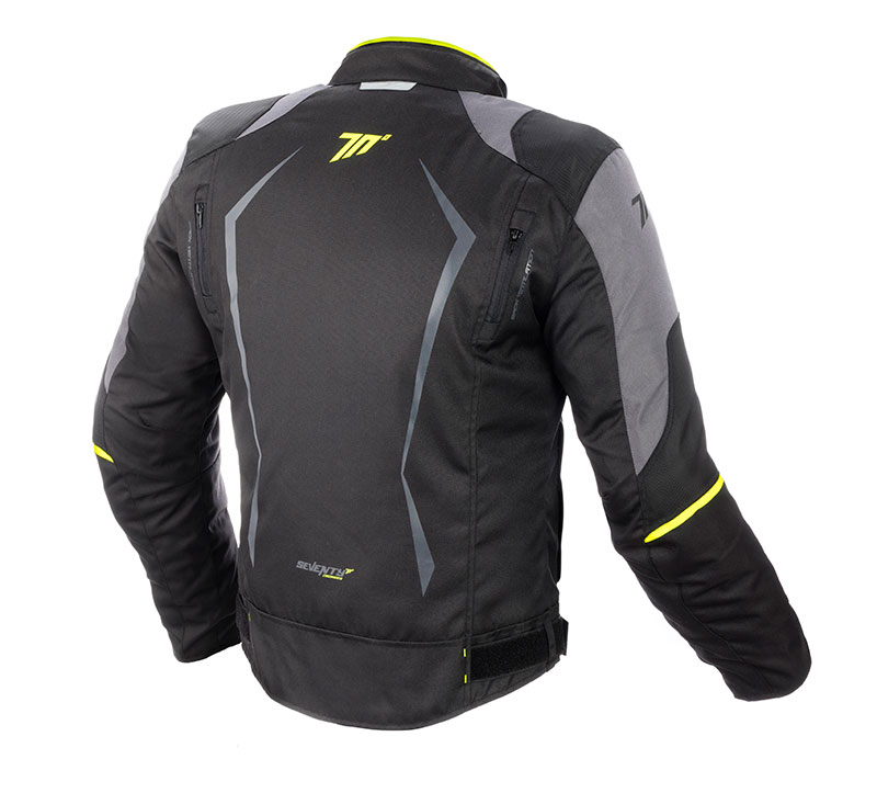Geaca (jacheta) motociclete barbati Racing Seventy vara/iarna model SD-JR47 culoare: negru/galben fluor, XXXL