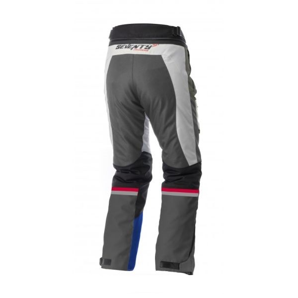 Pantaloni motociclete Touring unisex Seventy vara/iarna model SD-PT3 culoare: gri/rosu/albastru, L