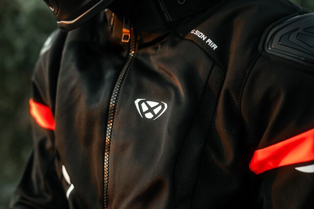 Geaca (jacheta) motociclete barbati Racing/Roadster Ixon vara model Pulsion Air MS culoare: negru/alb/rosu, S