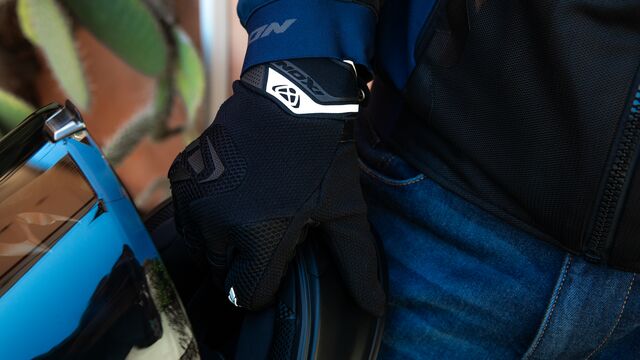 Geaca (jacheta) motociclete barbati Racing/Roadster Ixon vara model Pulsion Air MS culoare: negru/navy (albastru)/alb, L