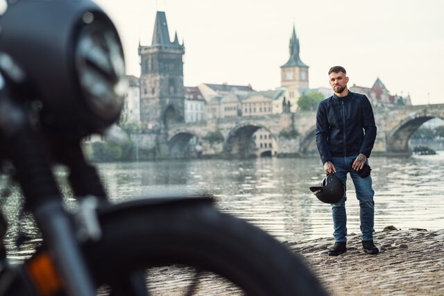 Geaca (jacheta) motociclete barbati Urban/Roadster Ixon vara model Shadow MS culoare: negru, S
