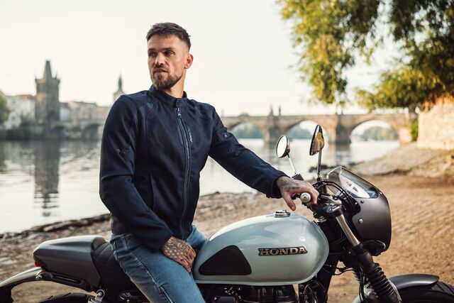 Geaca (jacheta) motociclete barbati Urban/Roadster Ixon vara model Shadow MS culoare: navy (albastru), XXXL