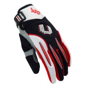 Manusi motociclete cross-enduro unisex Unik Racing model X-10 culoare: rosu, L (9 cm)