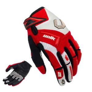 Manusi motociclete cross-enduro unisex Unik Racing model X-12 culoare: rosu, XXL (11 cm)