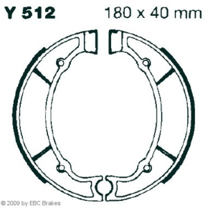 Set saboti frana (ferodo) EBC Y512 - Yamaha XV 500 - 750 SE Special (81-84) - XJ 550 (81-84) - XV 750 Virago (92-94)