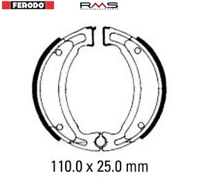 Set saboti frana (ferodo) Ferodo FSB731A - Adly - Benelli - CPI - Explorer - Generic - Keeway - MBK - Yamaha 50-125cc