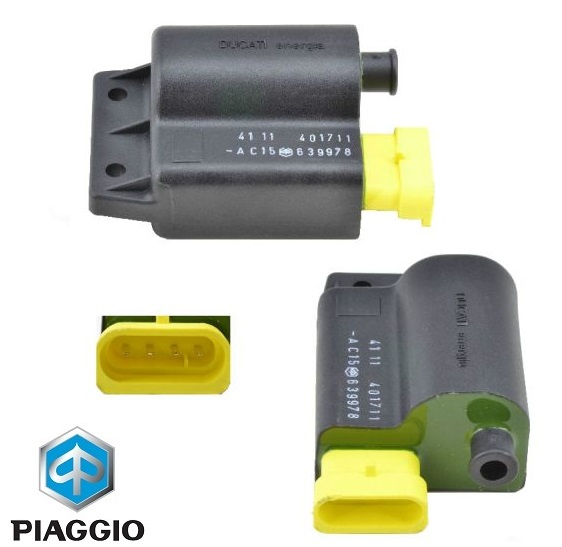 CDI original (Ducati) Aprilia Scarabeo Derbi Atlantis - Malaguti Ciak - Piaggio Fly - Liberty - Zip - Vespa ET4 - LX - S 4T AC 50cc
