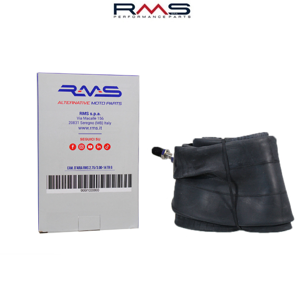 Camera 4.50-12 RMS (valva dreapta) - Piaggio Ape TM P 601 (78-96) - TM P 703 (84-05) 220cc - Ape Car - Poker TM P 703 422cc