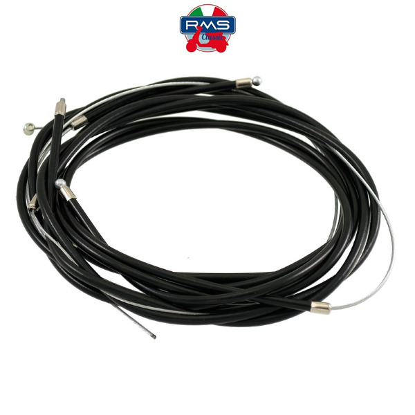 Set cabluri moped Piaggio Ciao (80-04) - Ciao Mix Teen (96-01) - Ciao Tre (71-99) 2T AC 50cc (kit 4 cabluri) - culoare camasa: negru