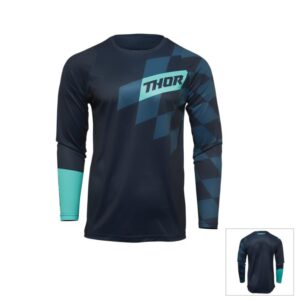 Tricou (bluza) cross-enduro copii Thor model Sector Birdrock Jersey culoare: albastru – marime XL
