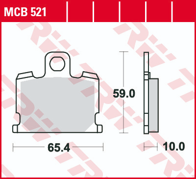 Set placute frana fata TRW MCB521 - Yamaha RD 50-80 MX (81-84) - RD 250-300 (81-83) - XJ 550-750 (81-84)